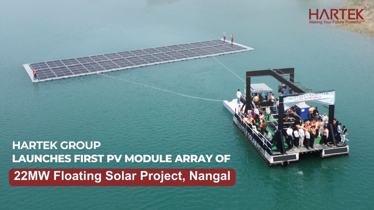 Charting A Course For Sustainability: Hartek Group's Monumental 22MW Floating Solar Project At Nangal