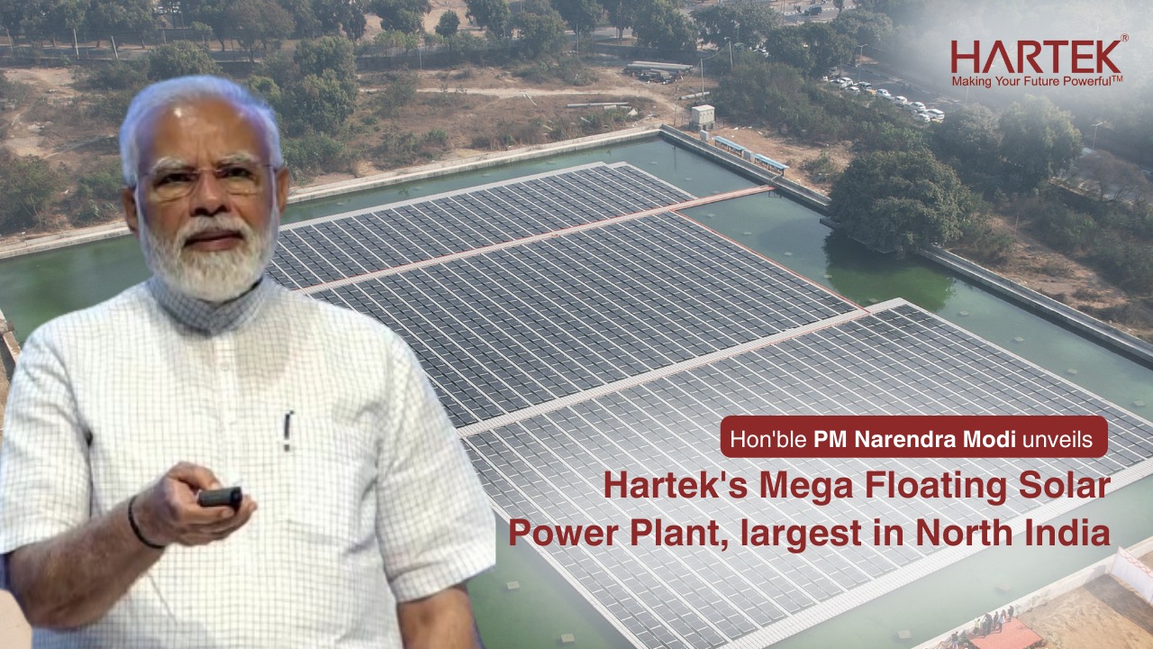 PM Modi lays foundation stone for Mega Floating Solar Power Plant being executed by HARTEK