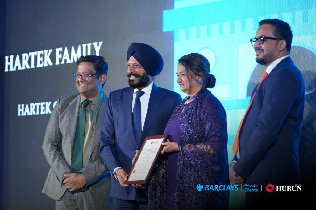 HARTEK Wins Business Excellence Award at Barclays & Hurun India Awards 2025