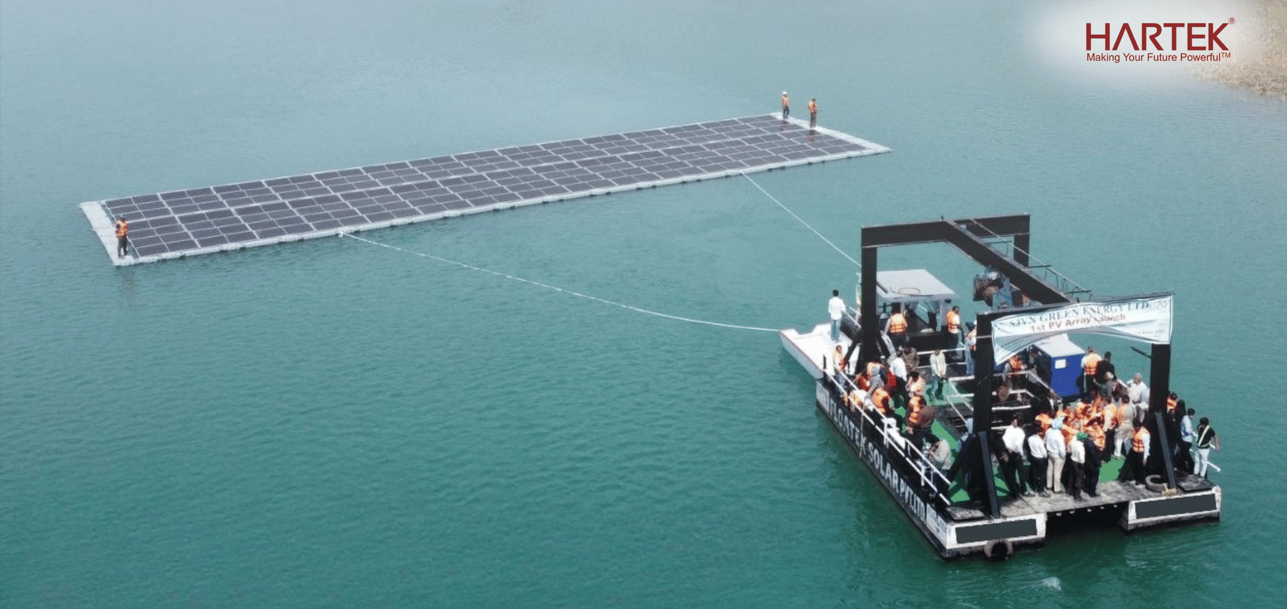 Charting A Course for Sustainability: Hartek Group’s Monumental 22mw Floating Solar Project at Nangal